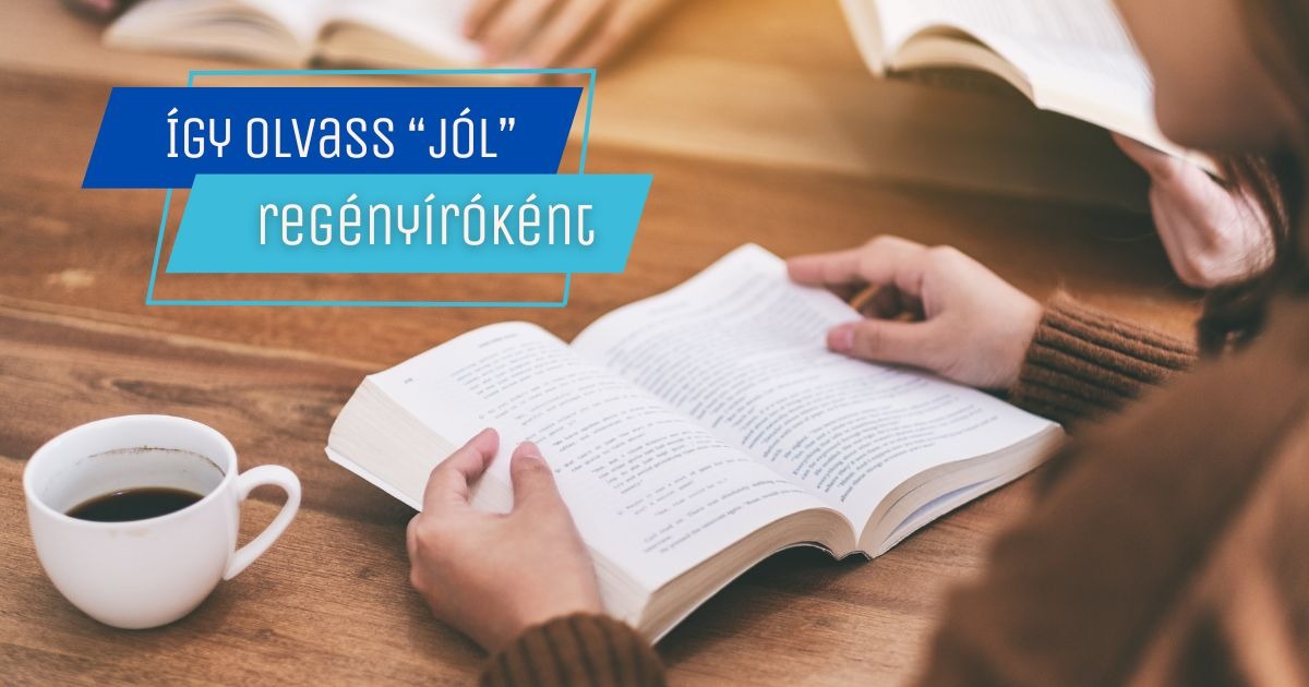 Regényíró könyvet olvas